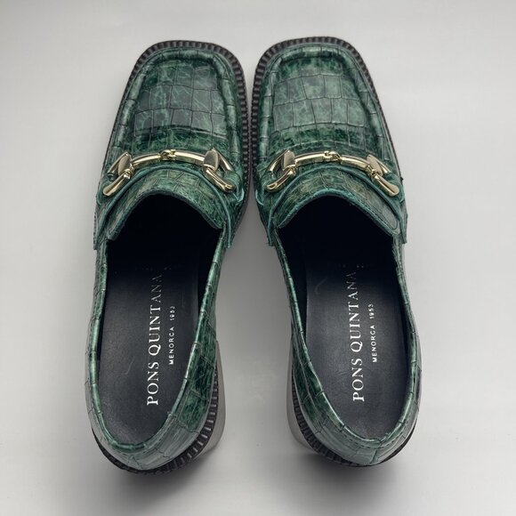 Pons Quintana Moccasin Woman Green Size 35 - Picture 4 of 12
